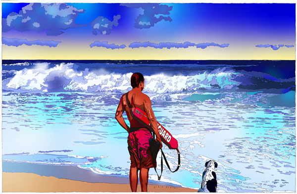 サンディービーチのライフガード