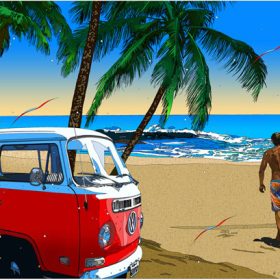 タートルベイのサーファー