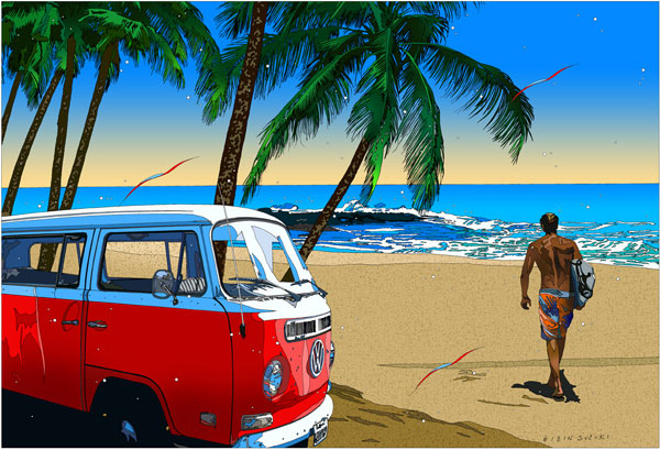 タートルベイのサーファー