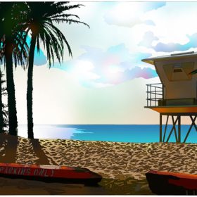 サンセット ビーチの光