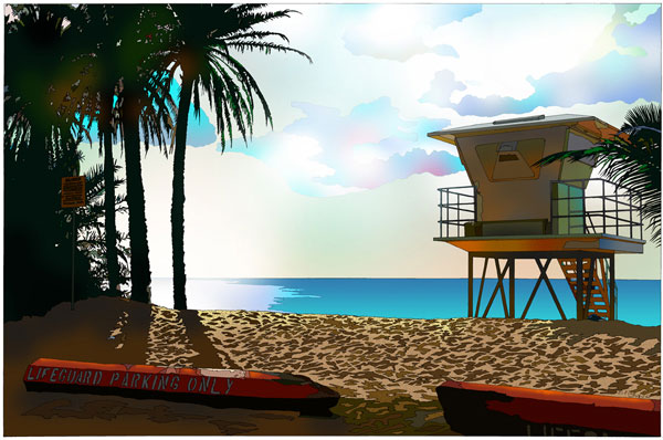 サンセット ビーチの光