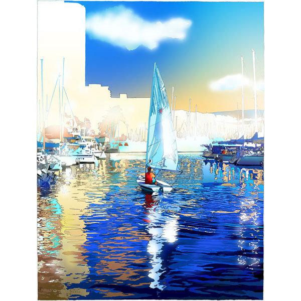 ディンギーの少年