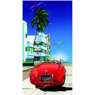 鈴木英人 イラスト版画作品｜「パラダイス アワー」 1996年 シルク